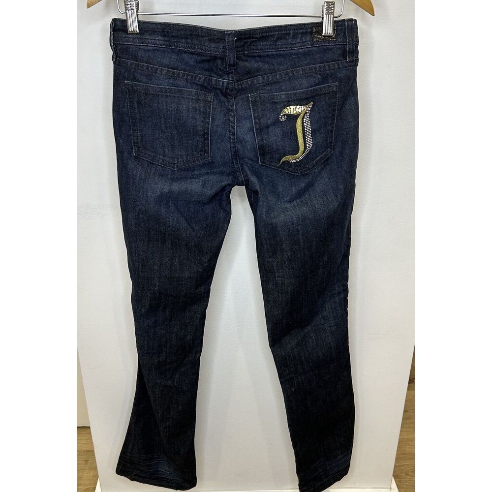Juicy Couture Jeans Womens 28Blue Low Rise Dark Wash 5 Pocket - Picture 7 of 11